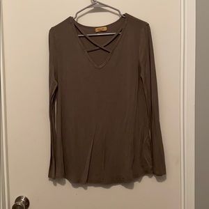 Dark green long sleeve piko